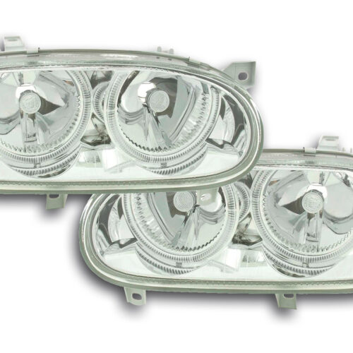 Fari anteriori Powerlook VW Golf 3 tipo 1HXO, 1 EXO 91-97 cromati