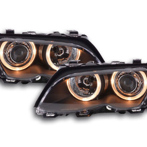 Faro Angel Eyes BMW Serie 3 berlina tipo E46 01-03 nero