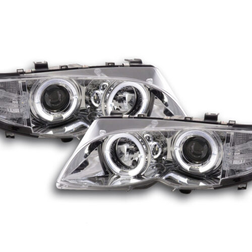 Set faro BMW Serie 3 E46 Limo / Touring 02-05 cromato