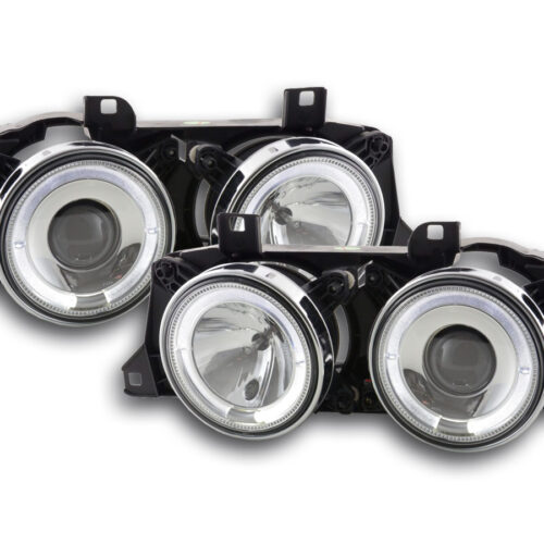 Set faro BMW serie 5 tipo E34 88-94 cromato