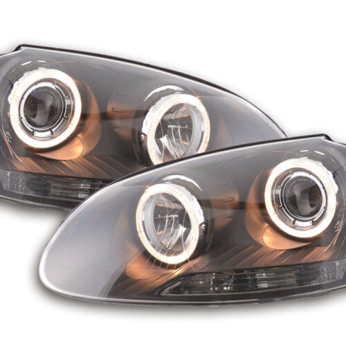 Faro Angel Eyes VW Golf 5 tipo 1K 03-08 nero