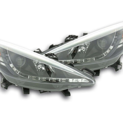 Faro Daylight LED DRL look Peugeot 207 06- nero