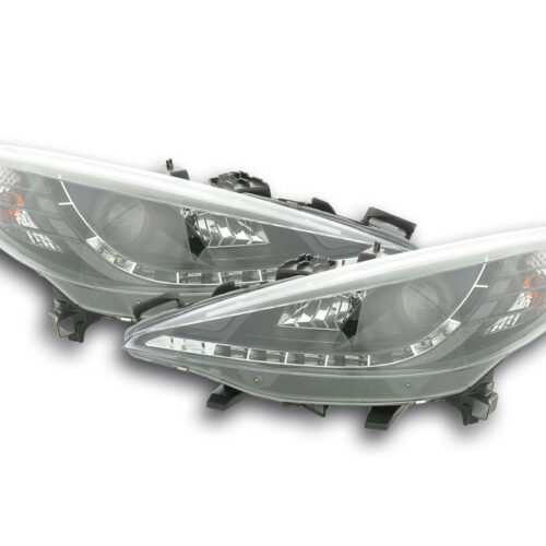 Faro Daylight LED DRL look Peugeot 207 06- nero