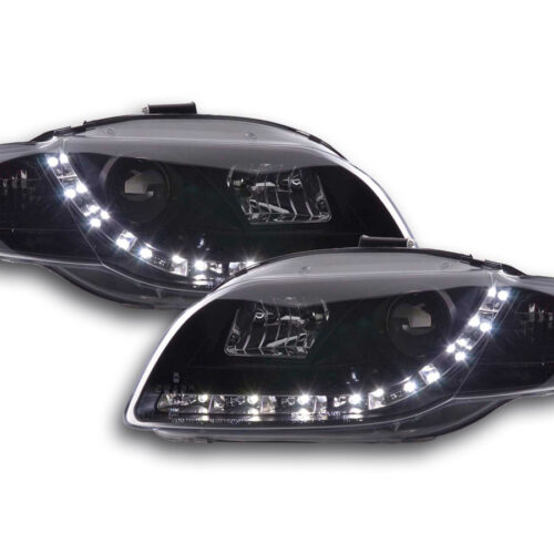 Faro Daylight LED DRL look Audi A4 tipo 8E 04-08 nero