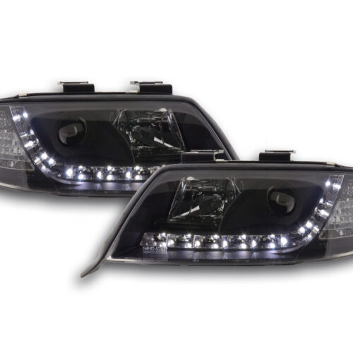 Faro Daylight LED DRL look Audi A6 tipo 4B 97-01 nero