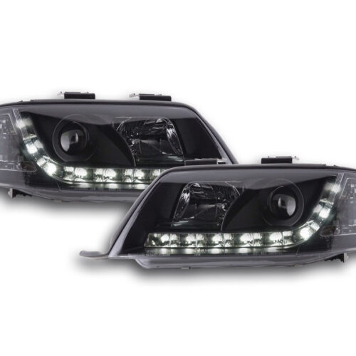 Set di fari Daylight Luci di marcia diurna a LED Audi A6 4B 97-00 nere