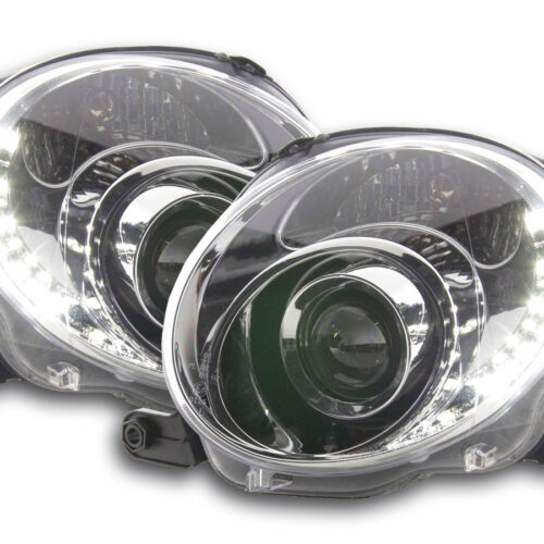 Faro Daylight LED DRL look Fiat 500 07- cromato
