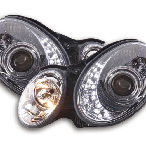 Faro Daylight LED DRL look Mercedes Classe E tipo W211 02-06 cromato