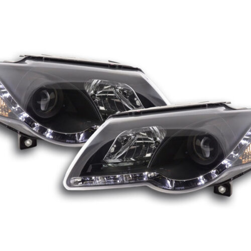 Faro Daylight LED DRL look VW Passat tipo 3C 05- nero per guida a destra