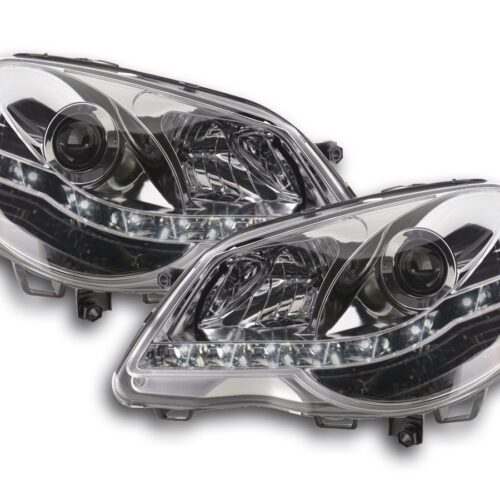 Faro Daylight LED DRL look VW Polo tipo 9N3 05-09 cromato