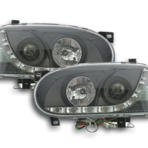 Faro diurno Luci di marcia diurna a LED VW Golf 3 91-97 nero