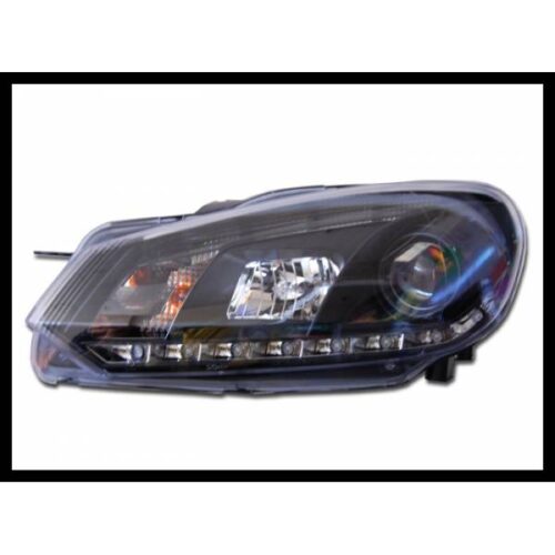Fanali Day Light Volkswagen Golf 6 09-12 Black