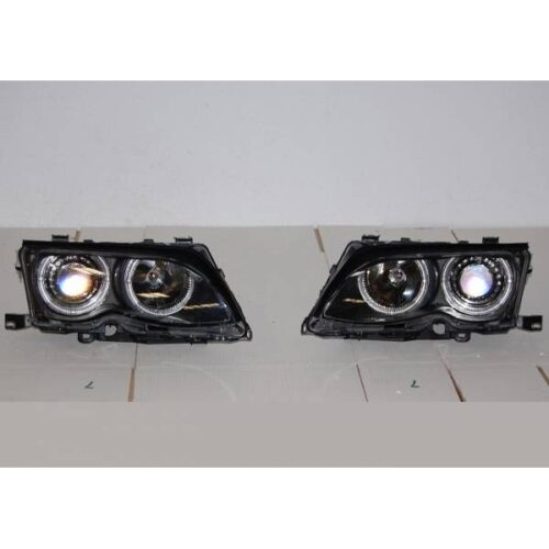 Fari Anteriore Angel Eyes BMW E46 ’02/’05 4P. Elect. Black