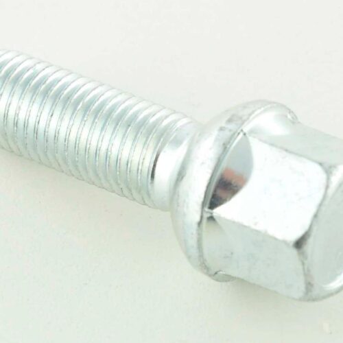 Bullone ruota singola, lunghezza albero 29 mm, collare sferico, argento M12x1,5