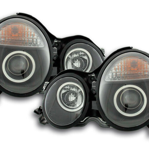 Set faro Mercedes Classe E tipo W210 99-01 nero per guida a destra