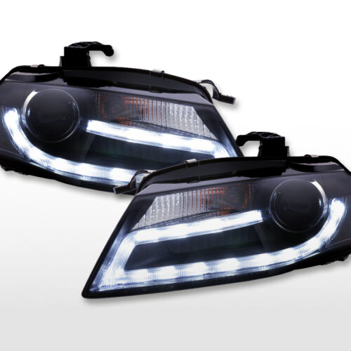 Set di fari Xenon Daylight Luci di marcia diurna a LED Audi A4 B8 8K 07-11 nero
