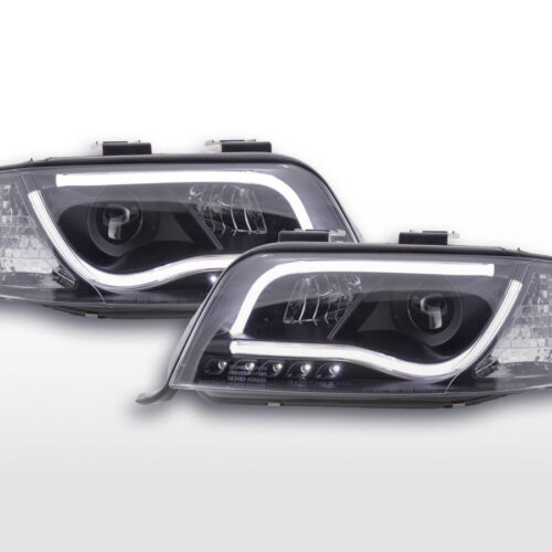Faro Daylight LED DRL look Audi A6 tipo 4B 01-04 nero per guida a destra