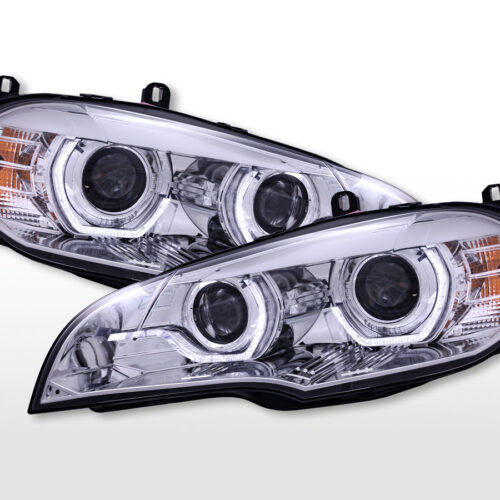 Fari Daylight con luci di marcia diurna a LED BMW X5 E70 2008-2010 cromati