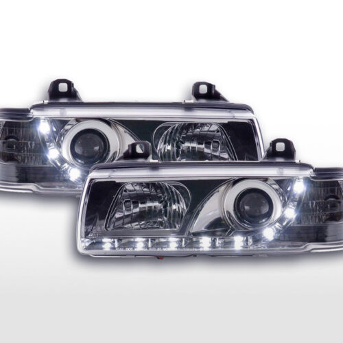 Fari Daylight Luci di marcia diurna a LED BMW Serie 3 E36 Coupe / Cabrio 92-98 cromato per guida a destra