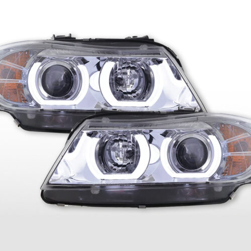 Faro Daylight LED DRL look BMW Serie 3 E90 / E91 05-08 cromato