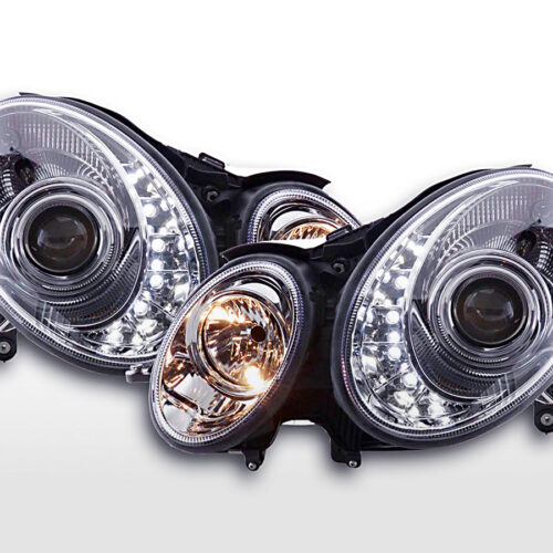 Faro Daylight LED DRL look Mercedes Classe E 211 02-06 cromato