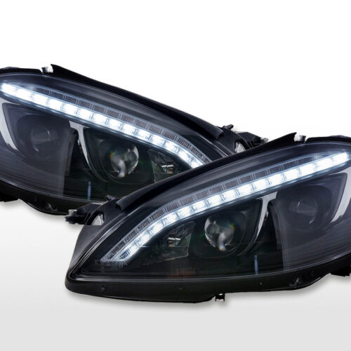 Faro Daylight LED DRL look Mercedes-Benz Classe S (221) 05-09 nero