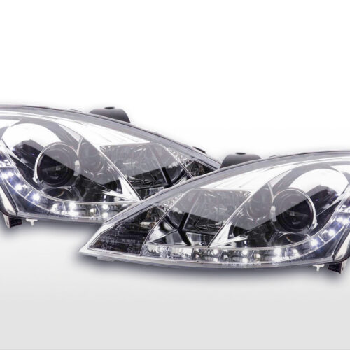 Daylight faro LED DRL look Ford Focus 3/4/5 porte. 98-01 cromato