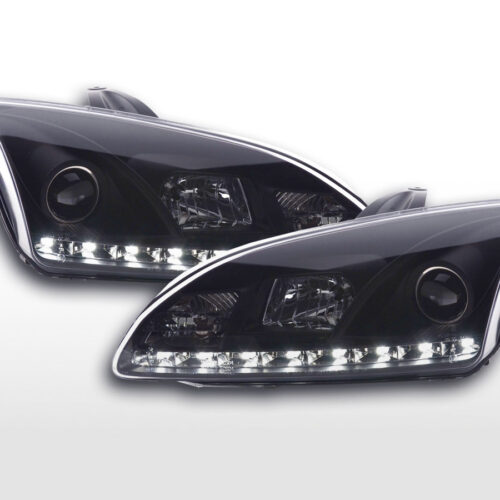 Faro diurno Luci di marcia diurna a LED Ford Focus 2 C307 nero