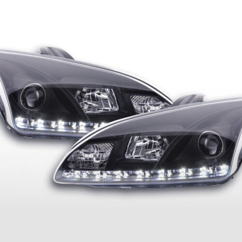 Daylight faro LED DRL look Ford Focus 4/5 porte. 05-08 nero per veicoli con guida a destra