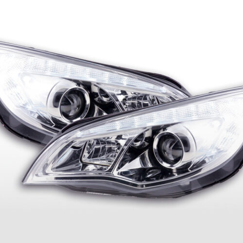 Set faro Opel Astra J 5 porte 2009-2012 cromato senza motore