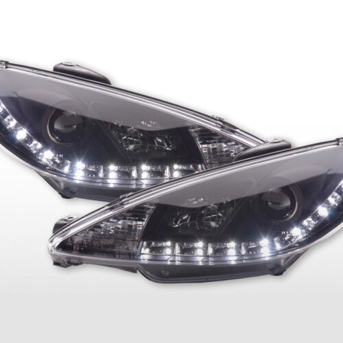 Faro Daylight LED DRL look Peugeot 206 98- nero