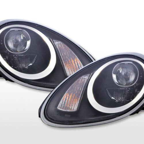Set di fari Xenon Daylight LED DRL look Porsche Boxster (987) 04-08 nero