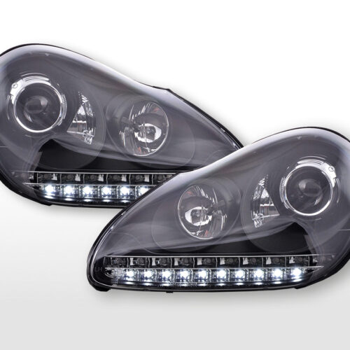 Faro Daylight LED DRL look Porsche Cayenne 03-07 nero