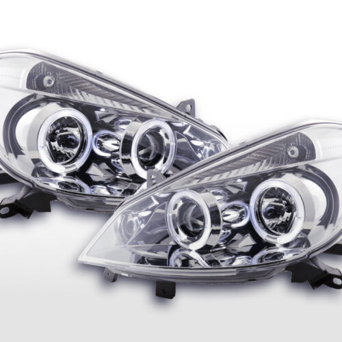 Kit faro Renault Clio tipo R 05- cromato per guida a destra