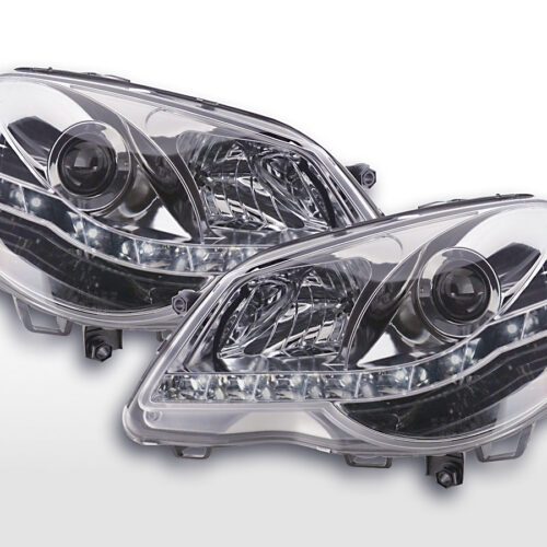 Faro Daylight LED DRL look VW Polo tipo 9N3 05-09 cromato