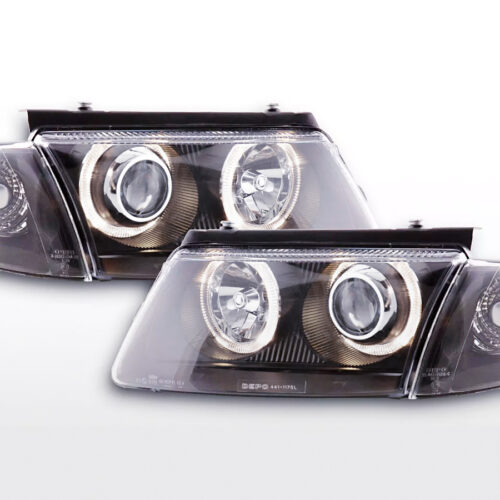 Faro Angel Eyes VW Passat tipo 3B 97-00 nero