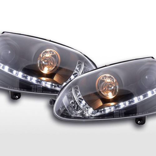 Faro diurno Luce di marcia diurna a LED VW Golf 5 tipo 1K 03-08 nero per guida a destra