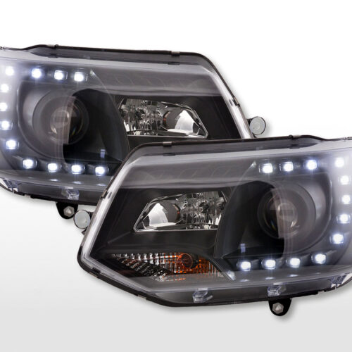 Set fari Daylight Luci di marcia diurna a LED VW Bus T5 dal 2009 nere