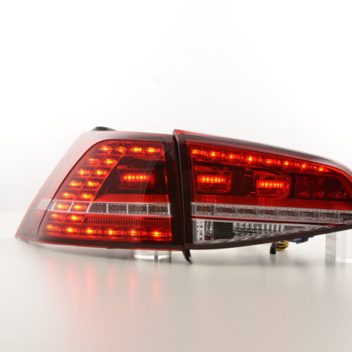 Set di luci posteriori a LED VW Golf 7 del 2012 rosso / trasparente