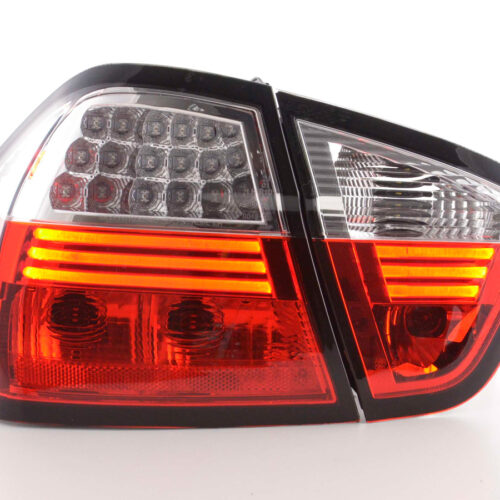 Set di luci posteriori a LED BMW Serie 3 berlina tipo E90 05-08 trasparente / rosso