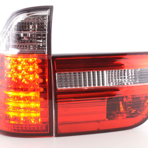 Set di luci posteriori a LED BMW X5 tipo E53 98-02 trasparente / rosso