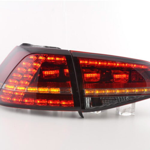 Fanali posteriori a LED set VW Golf 7 del 2012 rosso / fumo