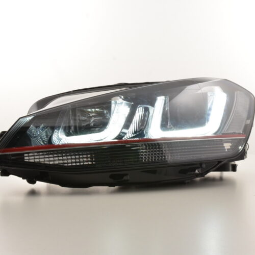 Faro diurno Luci di marcia diurna a LED VW Golf 7 dal 2012 nero / rosso